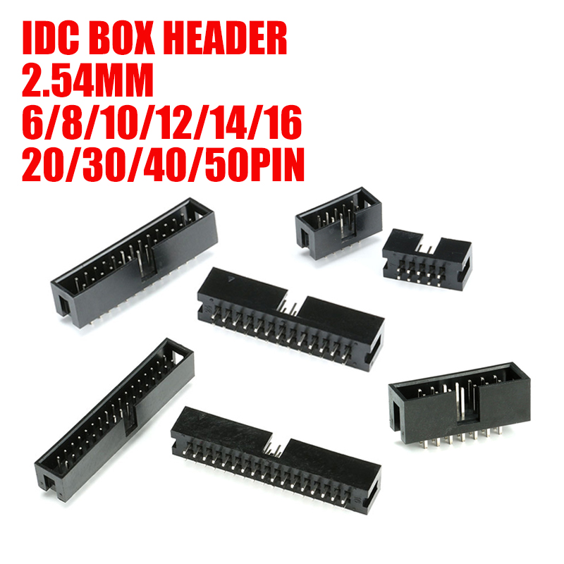 Male Female Header Pin - 10Pcs/5Pcs 2.54MM Pitch DC3 6/8/10/14/16/20/26/30/34/40/50/64P Socket