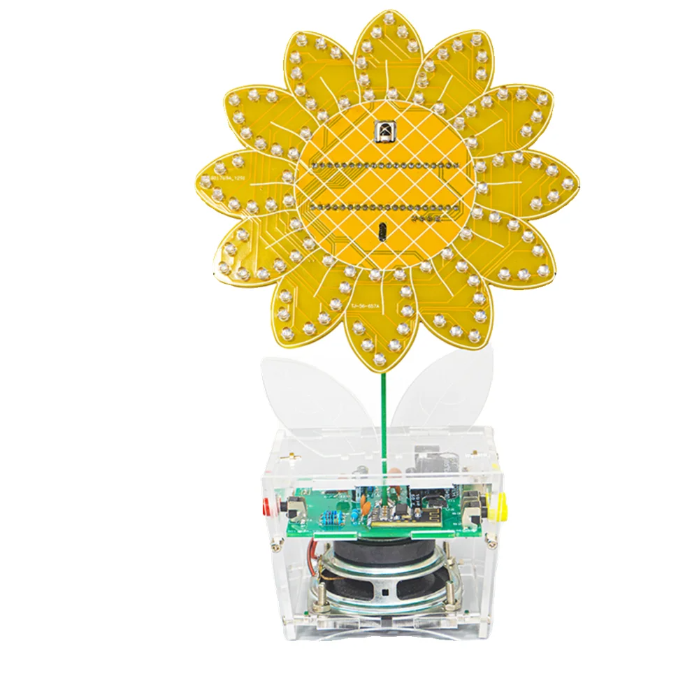 Diy Electronics India - DIY Sunflower Bluetooth Speaker LED running