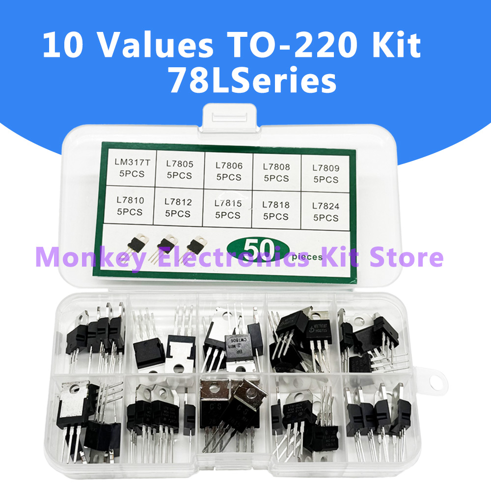 50PCS TO-220 Kit Voltage Regul - Mosfet Transistor Set 评论和价格
