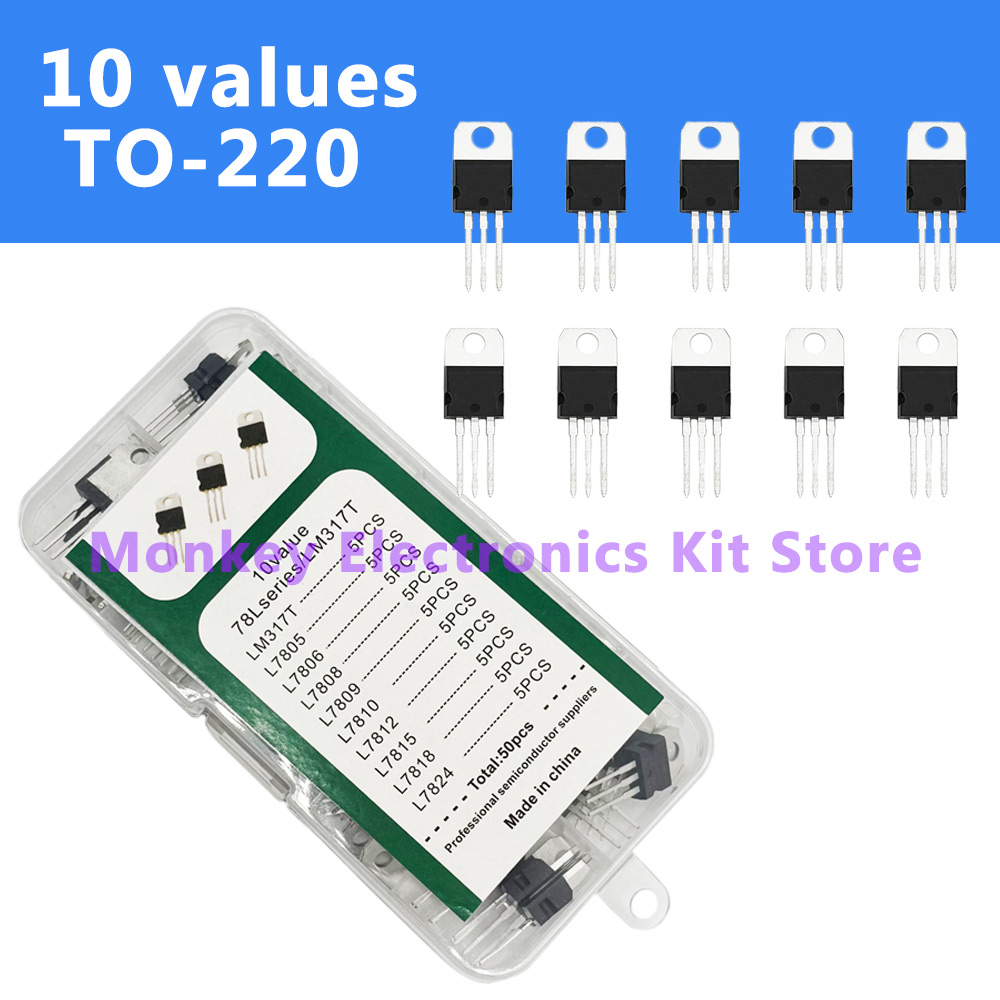50PCS TO-220 Kit Voltage Regul - Mosfet Transistor Set 评论和价格