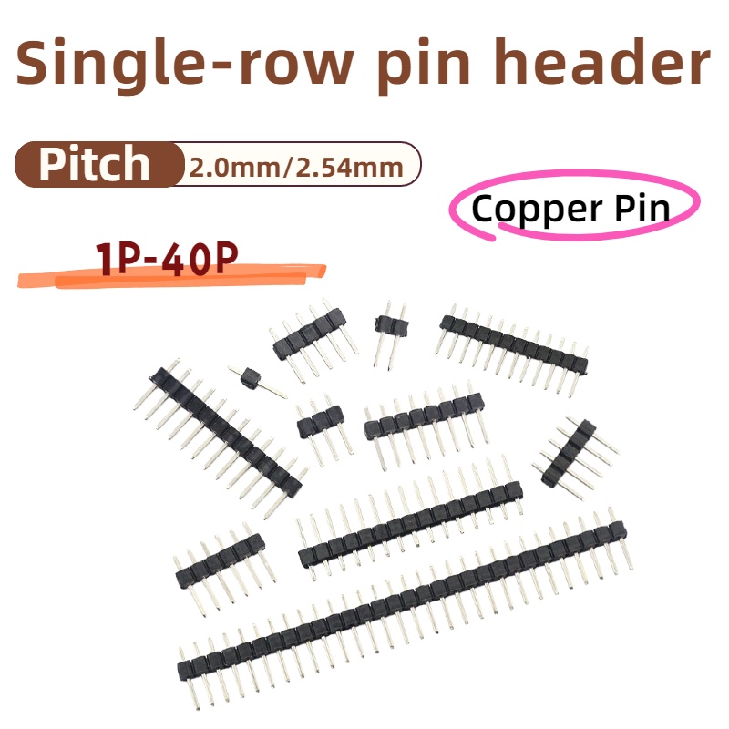 10PCS,2.54mm Pitch Single/Dual - Male Female Header Pin 评论和价格