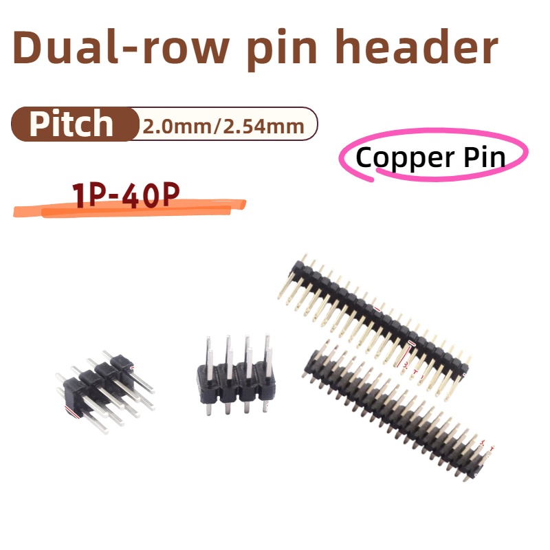 10PCS,2.54mm Pitch Single/Dual - Male Female Header Pin 评论和价格