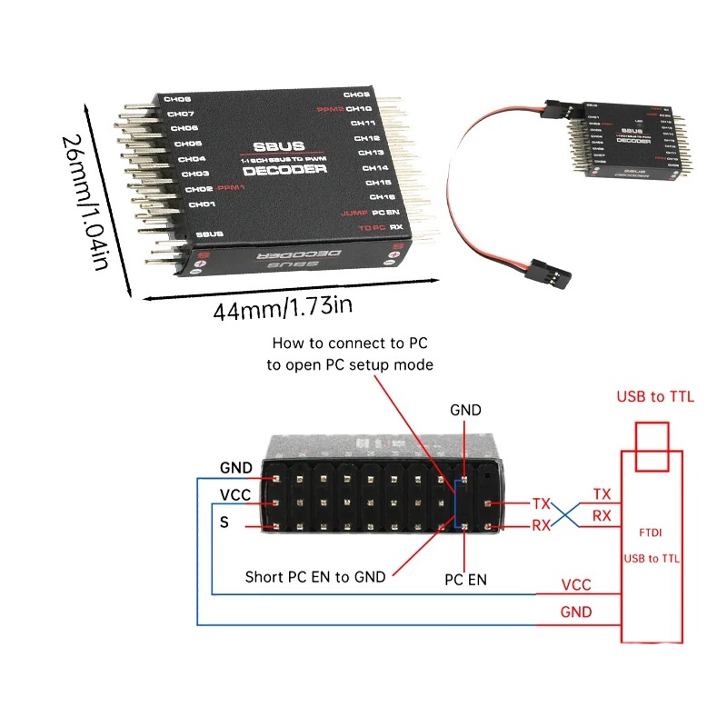 SBUS TO PWM/PPM DECODER Receiv - Diy Electronics India 评论和价格