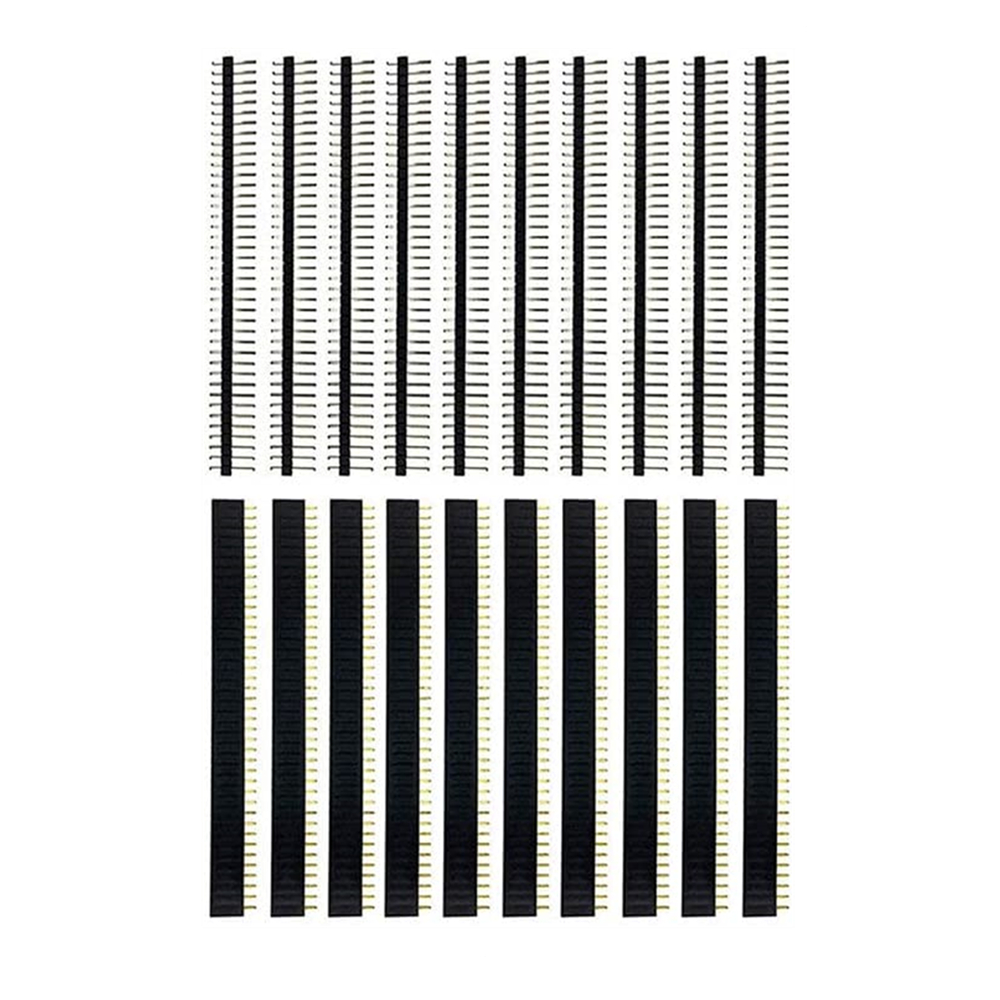 20 Pcs 10 Pairs 40 Pin 1x40 Si - Male Female Header Pin 评论和价格