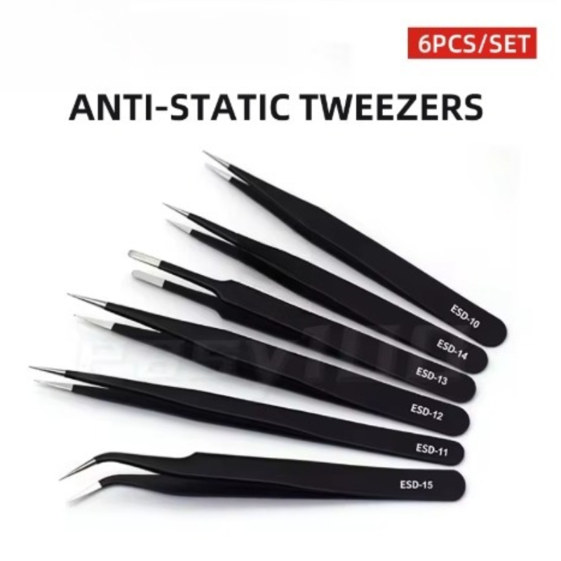6pcs Precision Tweezers Set ES - Soldering Iron Kit 评论和价格