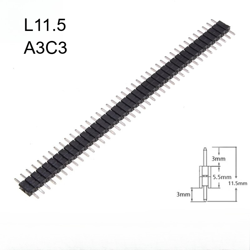 50pcs 2.54mm Gold Single Row D - Male Female Header Pin 评论和价格