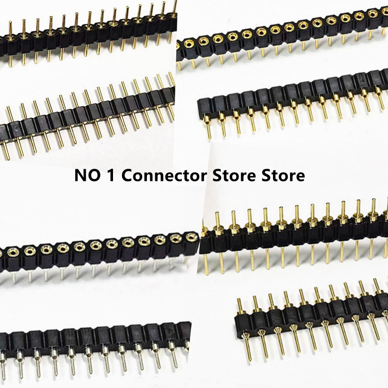 1PCS 2.54mm Pitch Round Hole M - Male Female Header Pin 评论和价格
