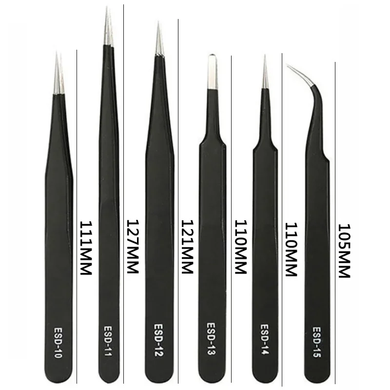 6PCS Precision Tweezers Set ES - Soldering Iron Kit 评论和价格