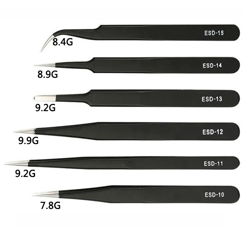6PCS Precision Tweezers Set ES - Soldering Iron Kit 评论和价格