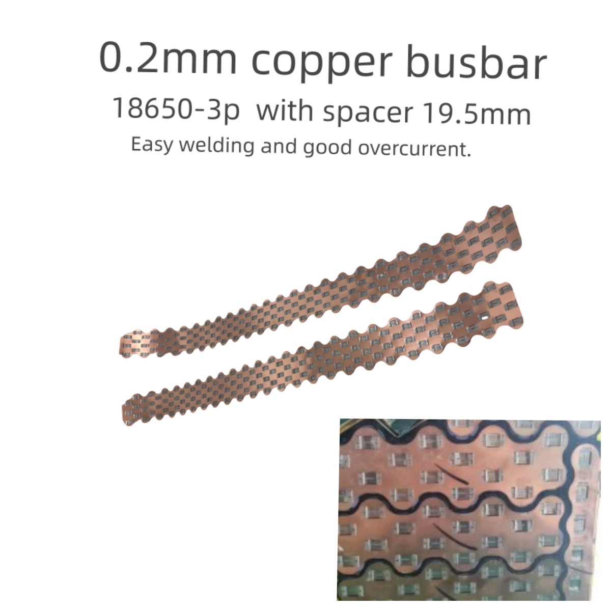 18650-3P W Style Copper Busbar - Diy Electronics Market 评论和价格