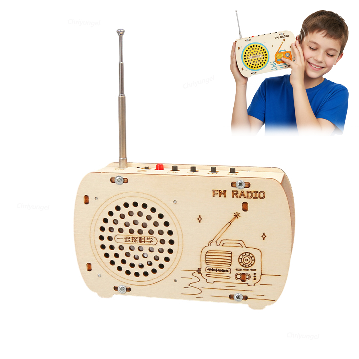DIY Wooden Radio Kit Retro FM  - Diy Electronics Kids 评论和价格