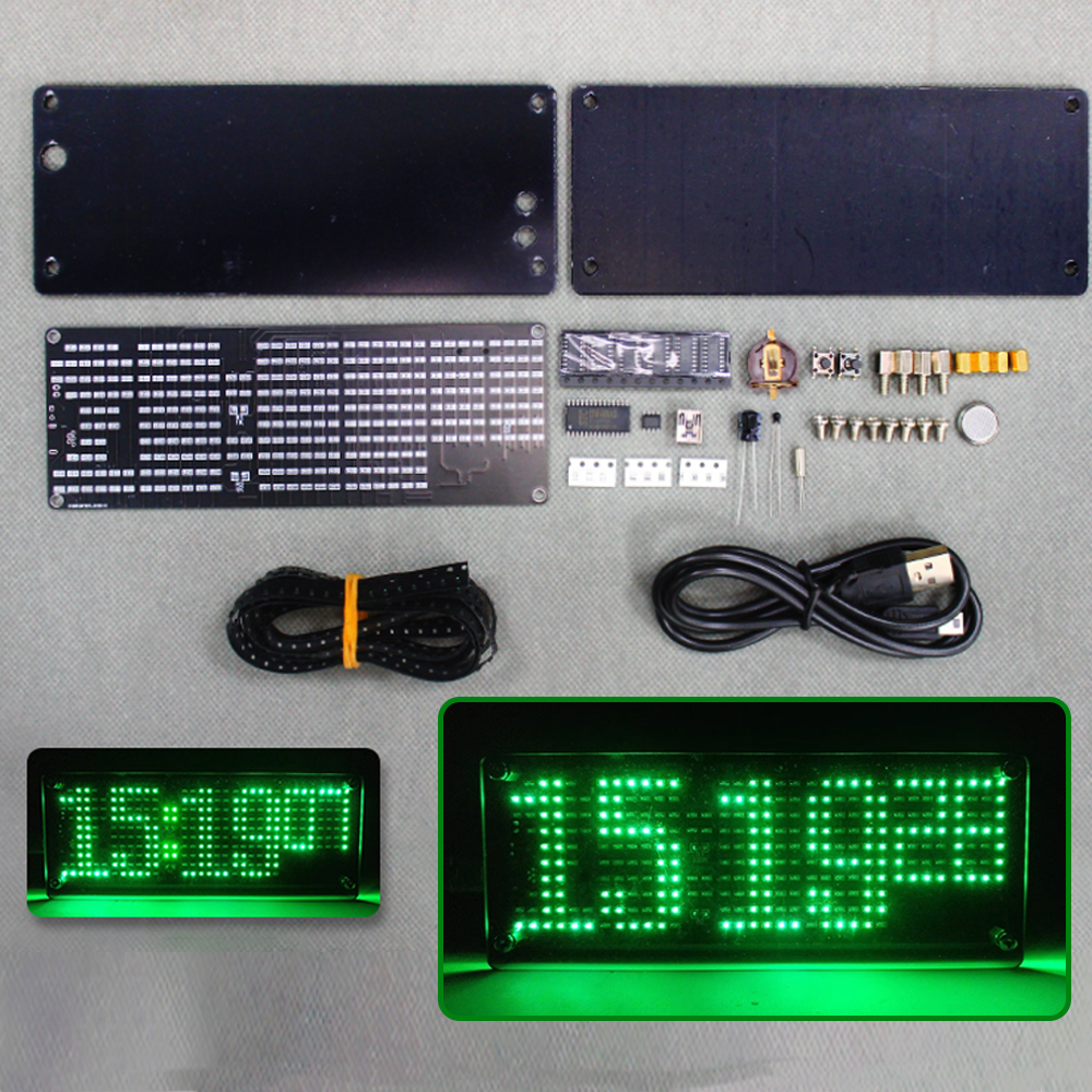 DIY Digital Dot Matrix Clock E - Diy Electronics For Adults 评论和价格