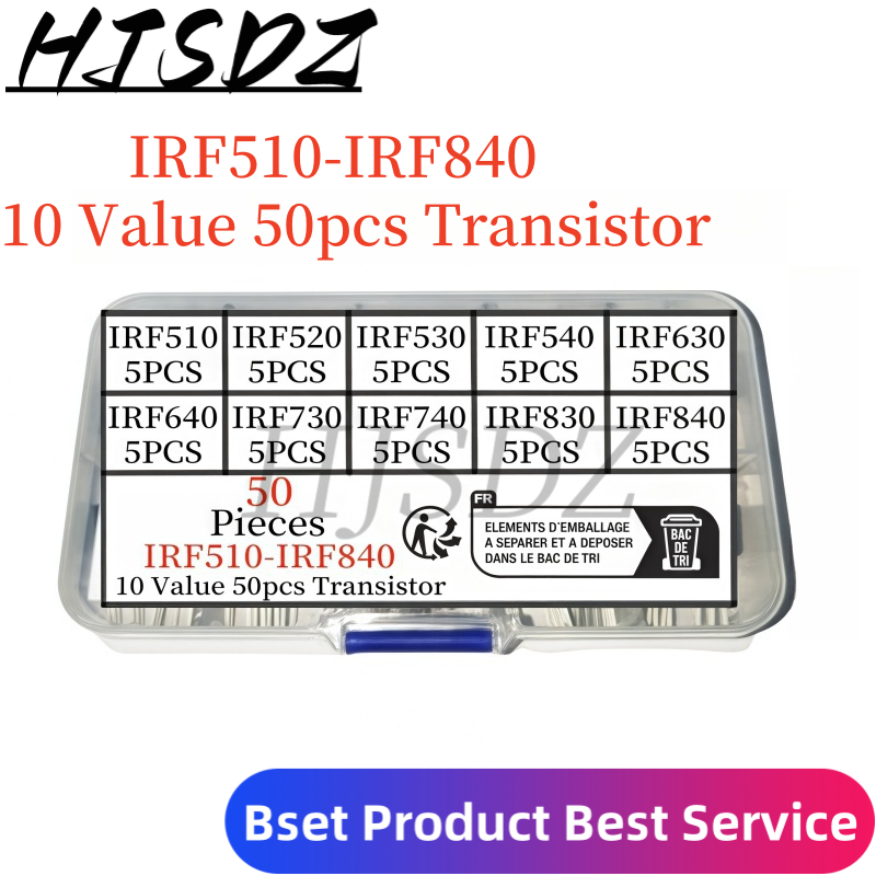 50 Uds 10 tipos Kit surtido de - Mosfet Transistor Set 评论和价格