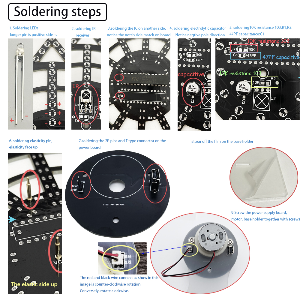 DIY electronic kit LED rotatin - Diy Electronics India 评论和价格