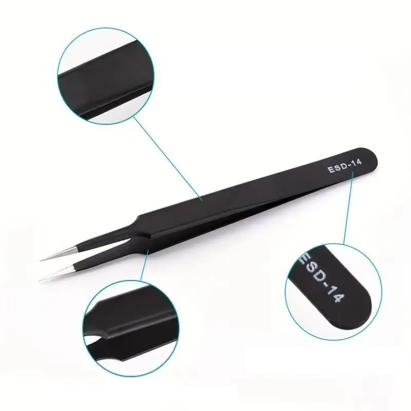 6pcs Precision Long Tweezers S - Soldering Iron Kit 评论和价格