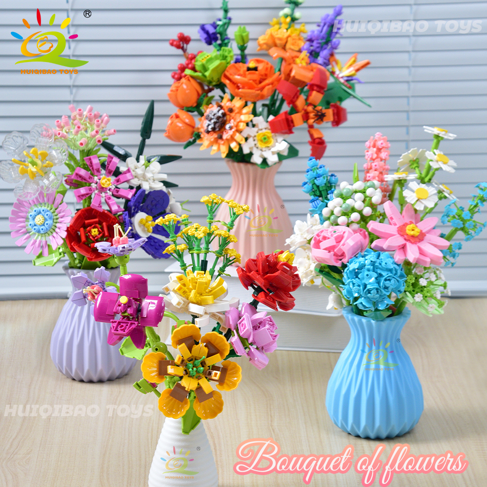 HUIQIBAO Flower Bouquet Buildi - Diy Electronics For Adults 评论和价格